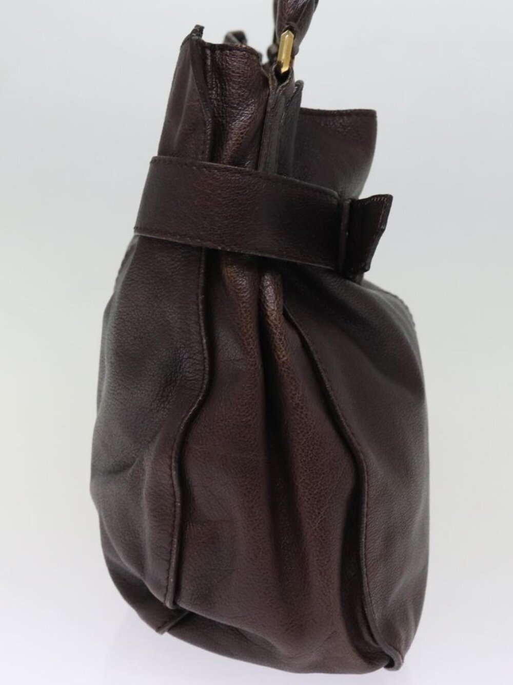 BURBERRY Shoulder Bag Leather Brown Auth bs15061 - Picture 4 of 16